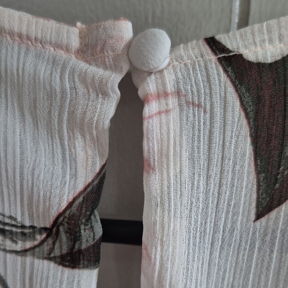 Calvin Klein Women's Floral V-Neck Dress - White and Brown - Picture 7 of 8